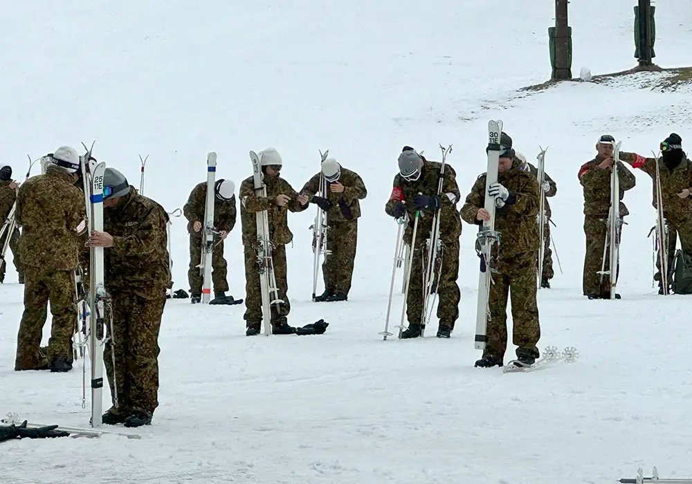 The defence force praying for snow